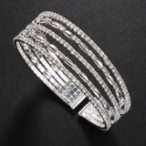 Stonefans Rhinestone Bangle Bracelet for Women