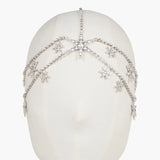 Rhinestone Star Head Chain Jewelry for Women Boho Wedding Hair Accessory