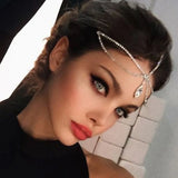 Stonefans Water Drop Head Chain Bridal Wedding Jewelry for Women