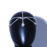 Stonefans Water Drop Head Chain Bridal Wedding Jewelry for Women
