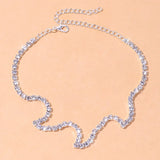 Stonefans Rhinestone Waves Anklet Bracelet for Women