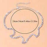 Stonefans Rhinestone Waves Anklet Bracelet for Women