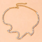 Stonefans Rhinestone Waves Anklet Bracelet for Women