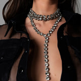 Stonefans Rhinestone Choker Necklace for Women Wedding