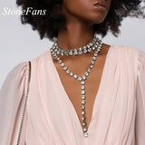 Stonefans Rhinestone Choker Necklace for Women Wedding