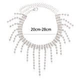 Stonefans Rhinestone Anklet Tassel Foot Chain Wedding Jewelry for Women Girls