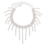 Stonefans Rhinestone Anklet Tassel Foot Chain Wedding Jewelry for Women Girls