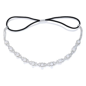 Stonefans Rhinestone Bridal Beaded Hairwear Chain Boho Tiara Headbands