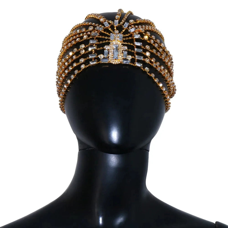 Stonefans Rhinestone Bridal Headband Hat Wedding Crystal Head Chain