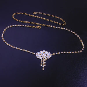 Stonefans Rhinestone Forehead Chain Bridal Headwear