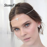 Stonefans Rhinestone Forehead Chain Bridal Headwear