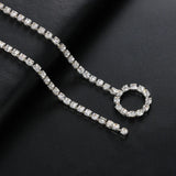 Stonefans Rhinestone Long Necklace for Women