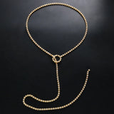 Stonefans Rhinestone Long Necklace for Women