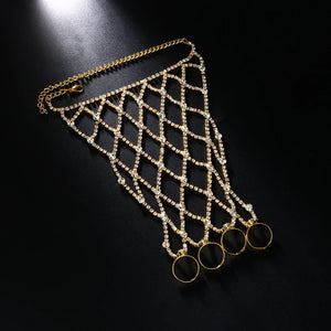 Stonefans Finger Mesh Linked Bracelet Jewelry for Women