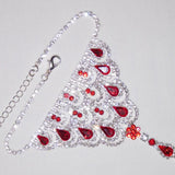 Stonefans Red Crystal Anklet Rhinestone Foot Chain Women Boho Toe Sandal Jewelry