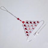 Stonefans Red Crystal Anklet Rhinestone Foot Chain Women Boho Toe Sandal Jewelry