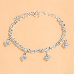 Sexy Rhinestone Single Layer Anklet Bracelet for Women