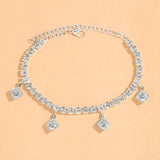 Sexy Rhinestone Single Layer Anklet Bracelet for Women