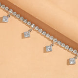 Sexy Rhinestone Single Layer Anklet Bracelet for Women