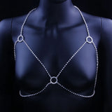 Stonefans Rhinestone Chain Breast Body Necklace Women Crystal Bra