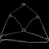Stonefans Rhinestone Chain Breast Body Necklace Women Crystal Bra