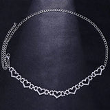 Stonefans Rhinestone Heart Thigh Chain Leg Jewelry Women