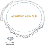 Stonefans Rhinestone Heart Thigh Chain Leg Jewelry Women