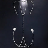Stonefans Rhinestone Thong Bikini Panties Chain for Women