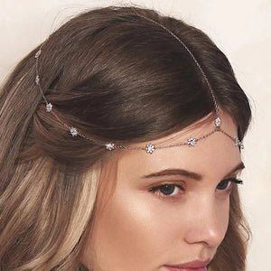 Stonefans Zircon Hair Chain Bohemian Wedding Tiara Headband