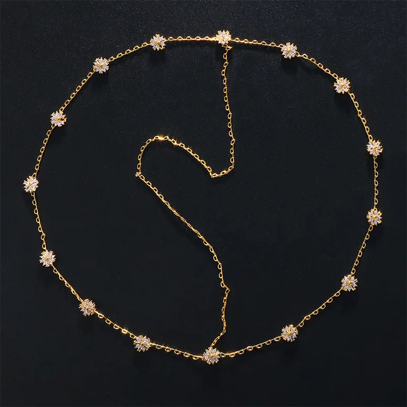 Stonefans Zircon Hair Chain Bohemian Wedding Tiara Headband