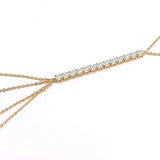 Stonefans Rhinestone Cross Bra Chain Harness for Women
