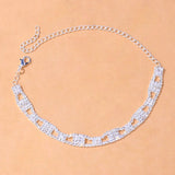Stonefans Hollow Rhinestone Anklet Bracelets Hand Accessories