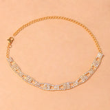 Stonefans Hollow Rhinestone Anklet Bracelets Hand Accessories
