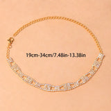 Stonefans Hollow Rhinestone Anklet Bracelets Hand Accessories