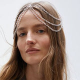 Stonefans Rhinestone Multilayer Head Chain for Women