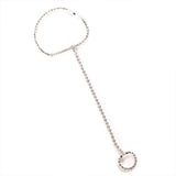 Stonefans Rhinestone Toe Anklet for Women Summer Beach Barefoot Foot Chain