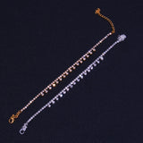Stonefans Water Drop Anklet Chain Jewelry for Women Sandals Barefoot Accessories