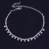 Stonefans Water Drop Anklet Chain Jewelry for Women Sandals Barefoot Accessories