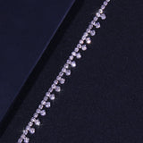 Stonefans Water Drop Anklet Chain Jewelry for Women Sandals Barefoot Accessories