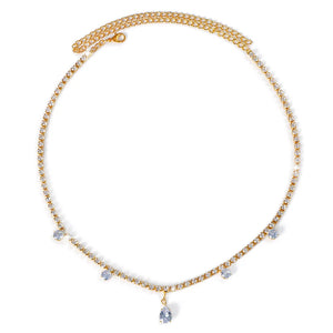 Stonefans Water Drop Rhinestone Head Chain Jewelry for Women Boho Crystal