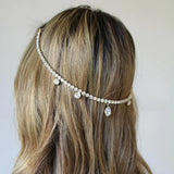 Stonefans Water Drop Rhinestone Head Chain Jewelry for Women Boho Crystal