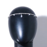 Stonefans Water Drop Rhinestone Head Chain Jewelry for Women Boho Crystal