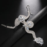 Stonefans Snake Finger Bracelet Women Charms Bangle Hand Chain Girls Ring