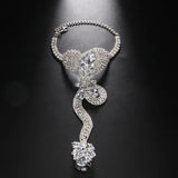 Stonefans Snake Finger Bracelet Women Charms Bangle Hand Chain Girls Ring