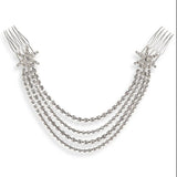 Stonefans Star Rhinestone Hair Chain for Women Crystal Hair Comb