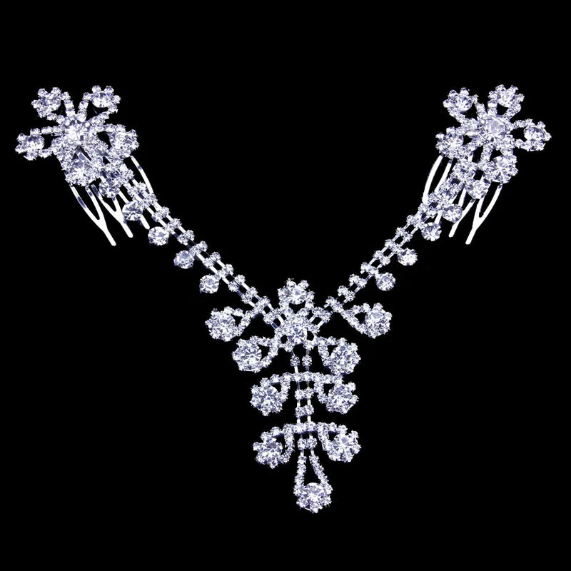 Stonefans Star Rhinestone Hair Chain for Women Crystal Hair Comb