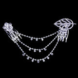 Stonefans Star Rhinestone Hair Chain for Women Crystal Hair Comb