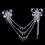 Stonefans Star Rhinestone Hair Chain for Women Crystal Hair Comb
