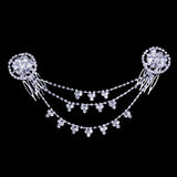 Stonefans Star Rhinestone Hair Chain for Women Crystal Hair Comb
