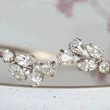 Stonefans Metal Crystal Bangle Bracelet for Women